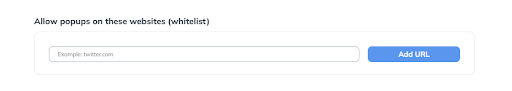Website whitelist feature with Poper Blocker
