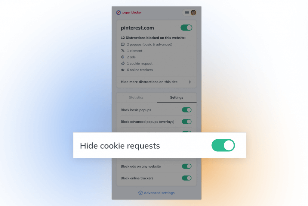 Hide cookie requests