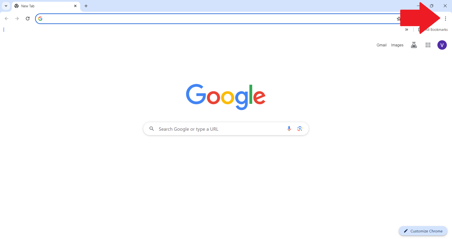 Chrome - Desktop - Click on the 3 dots