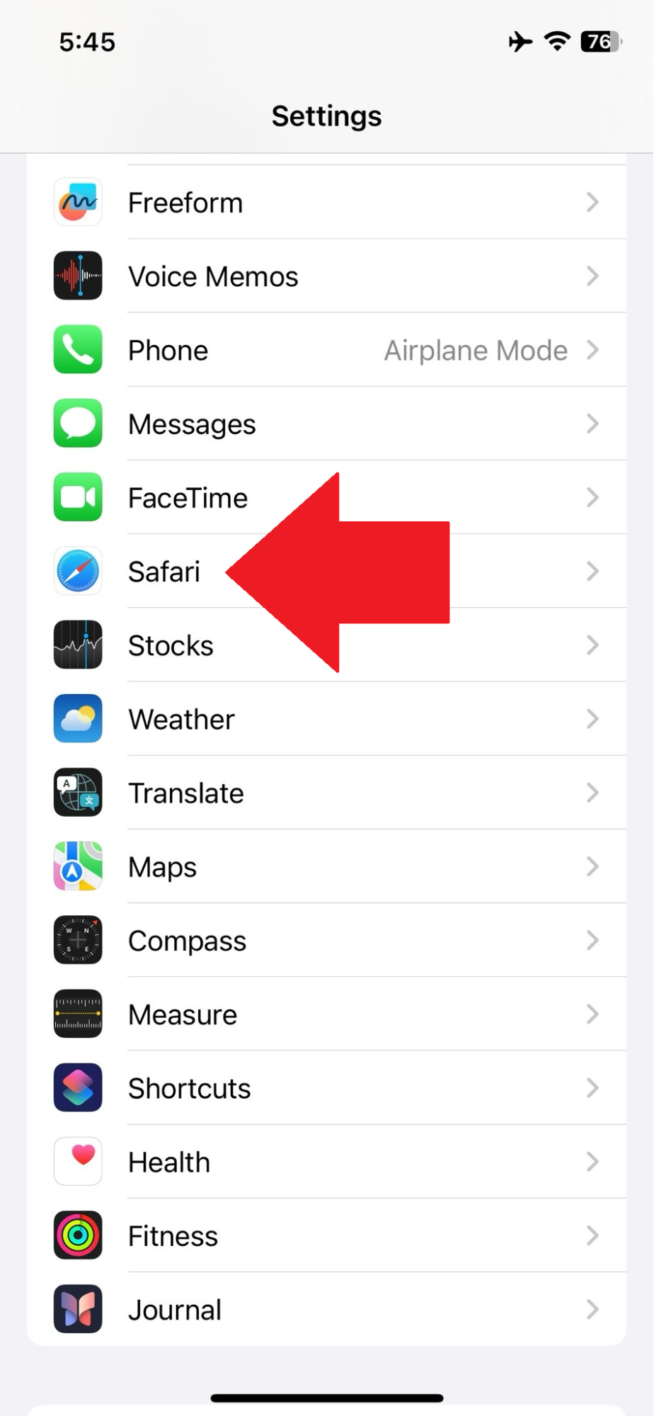 iOS - Safari - Safari Settings