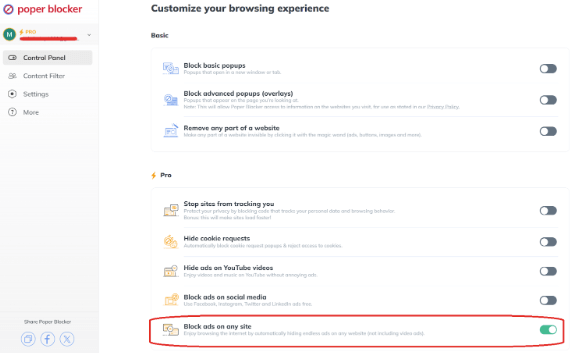 Ad Blocking on Any Website