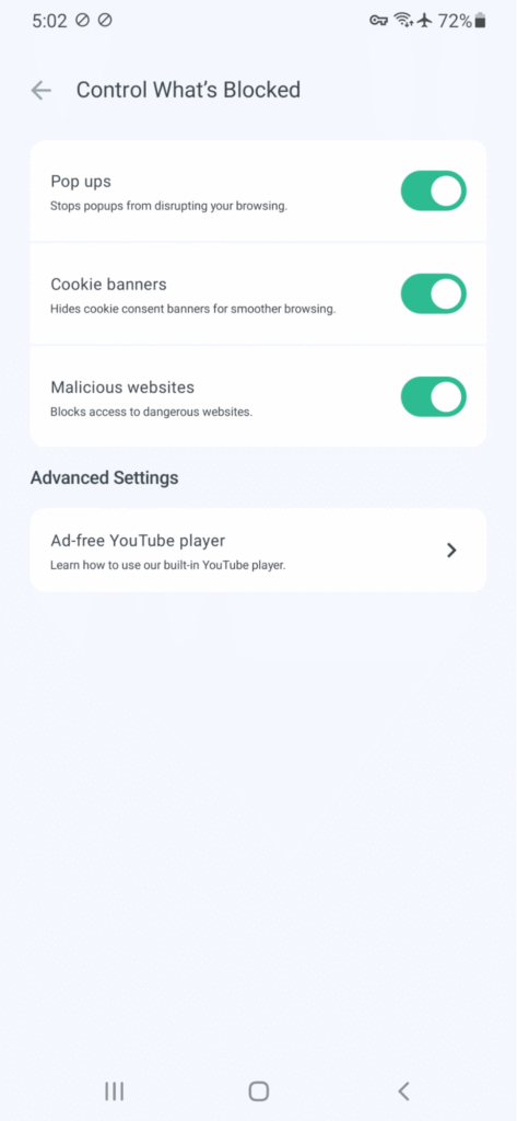 Control what you block on Poper Blocker for Android