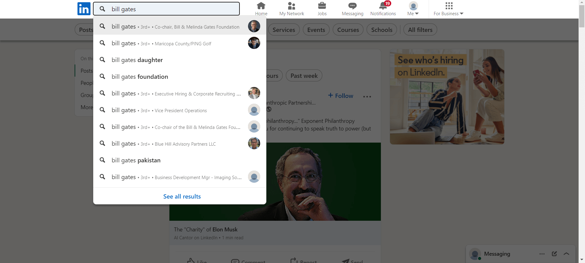 find people or companies you want to follow