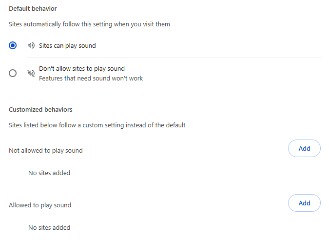 Block websites from playing sounds