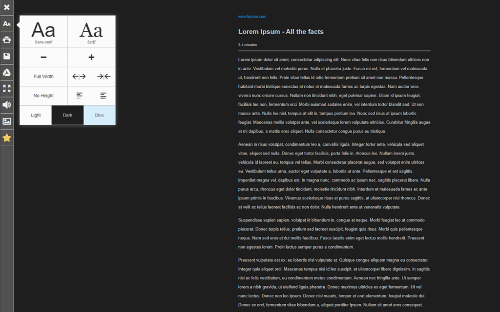 Reader Mode for Browser