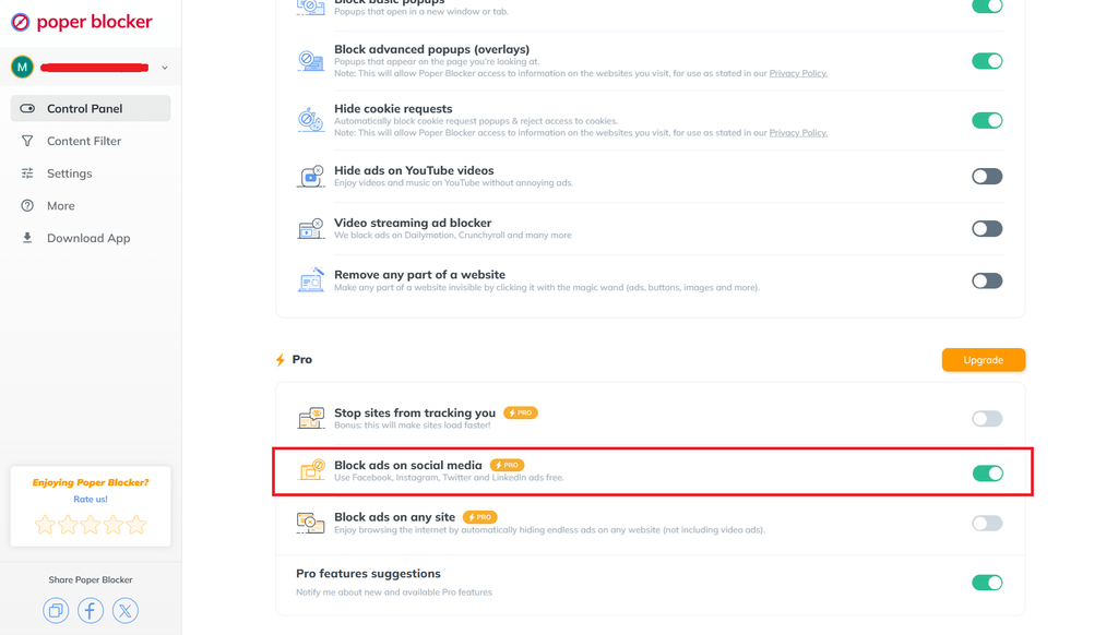 block ads on social media